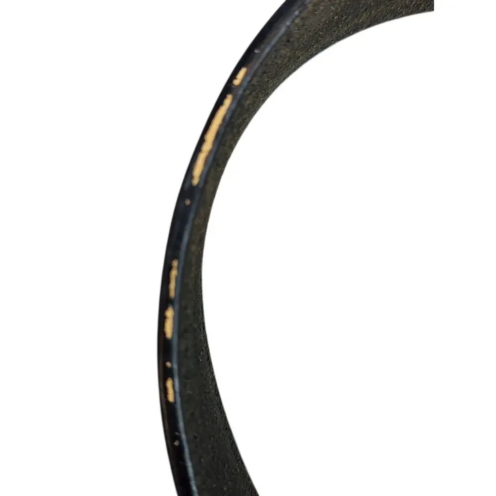 Cowboy chrome black leather western‎ belt 44 basket weave embossed white stitch